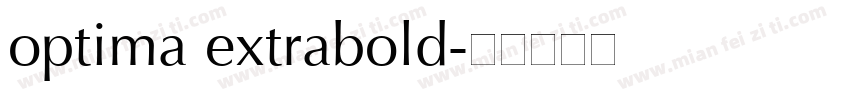 optima extrabold字体转换